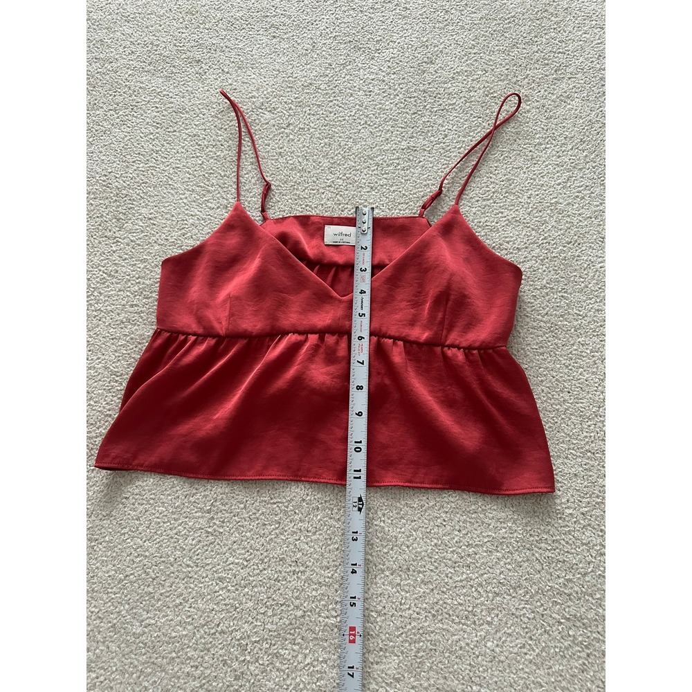 Aritzia Wilfred Lover Satin Camisole size XS in Red - Picture 3 of 5